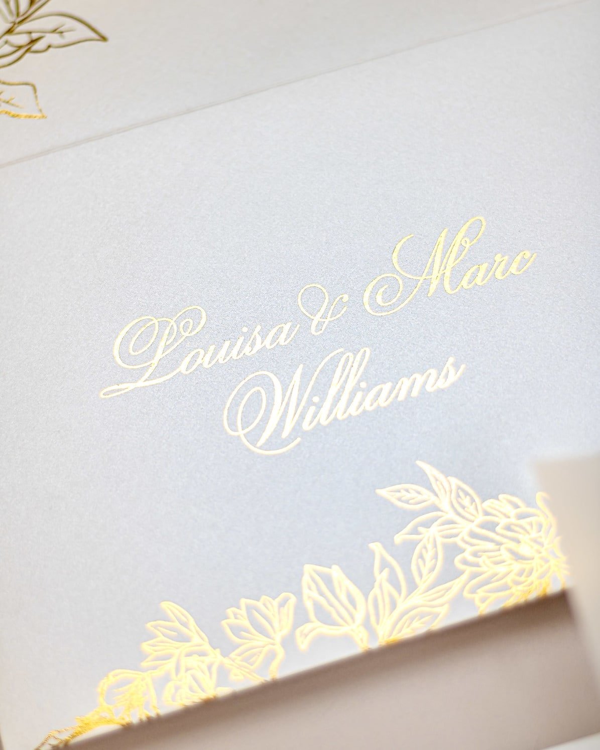 "Félicie" - Faire-part de mariage chic, élégant et romantique avec dorure or - Wedding stationery - Création Luxe Carterie Studio