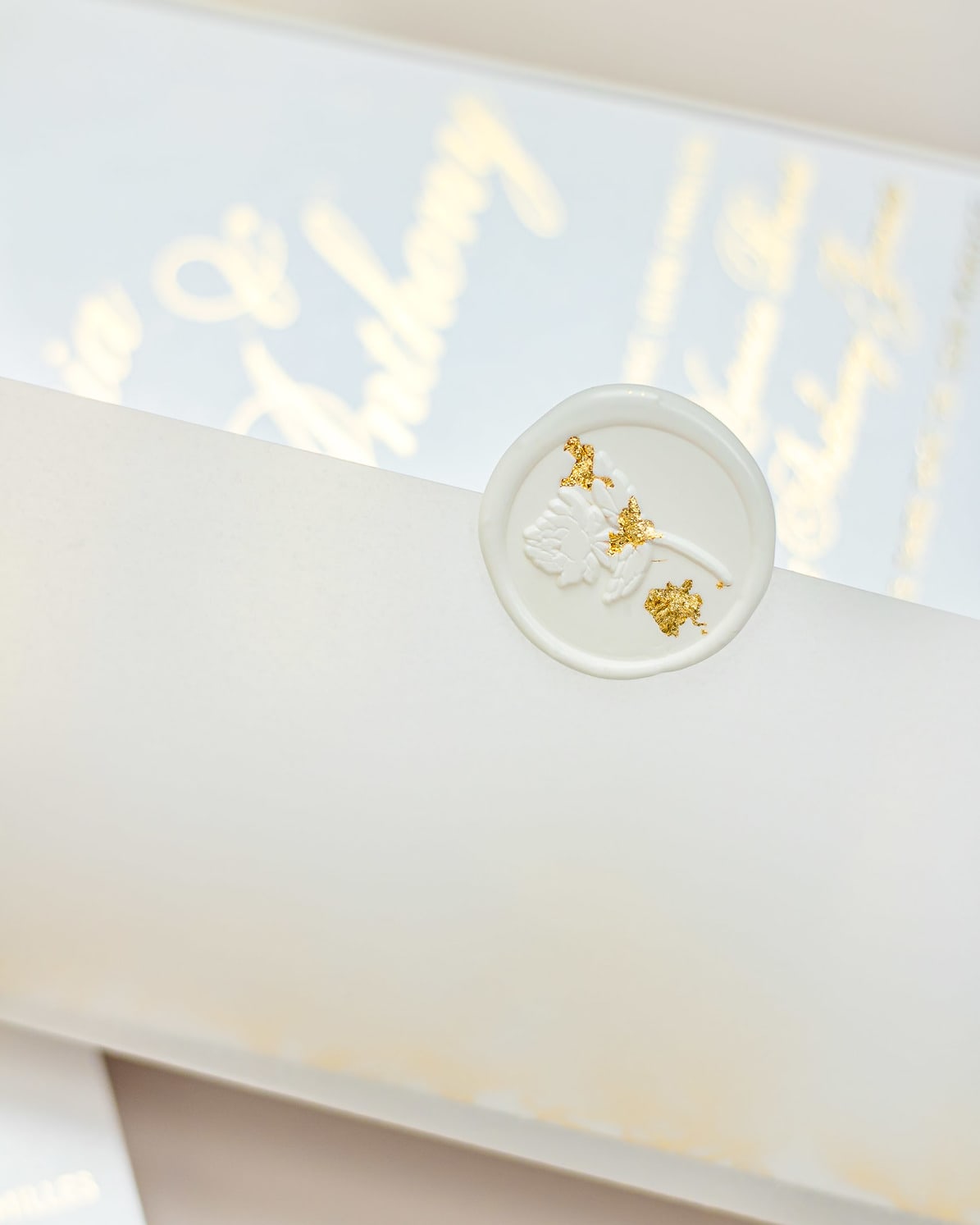 "Félicie" - Faire-part de mariage chic, élégant et romantique avec dorure or - Wedding stationery - Création Luxe Carterie Studio
