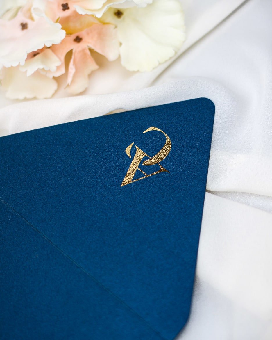 "Fiona" - Faire-part de mariage moderne, chic et élégant avec dorure or – Wedding stationery - Création Luxe Carterie Studio