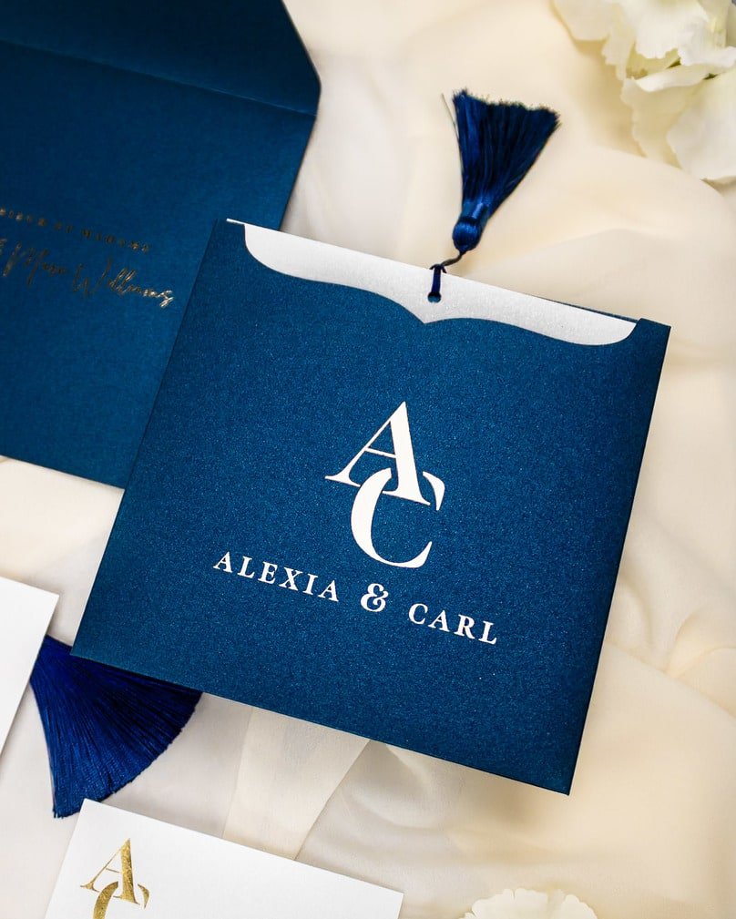 "Fiona" - Faire-part de mariage moderne, chic et élégant avec dorure or – Wedding stationery - Création Luxe Carterie Studio