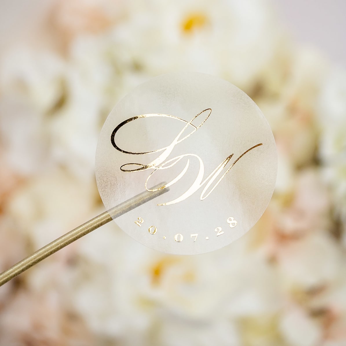 "Glamour - Sticker" - Faire-part de mariage chic, élégant et romantique avec dorure or - Wedding stationery - Création Luxe Carterie Studio