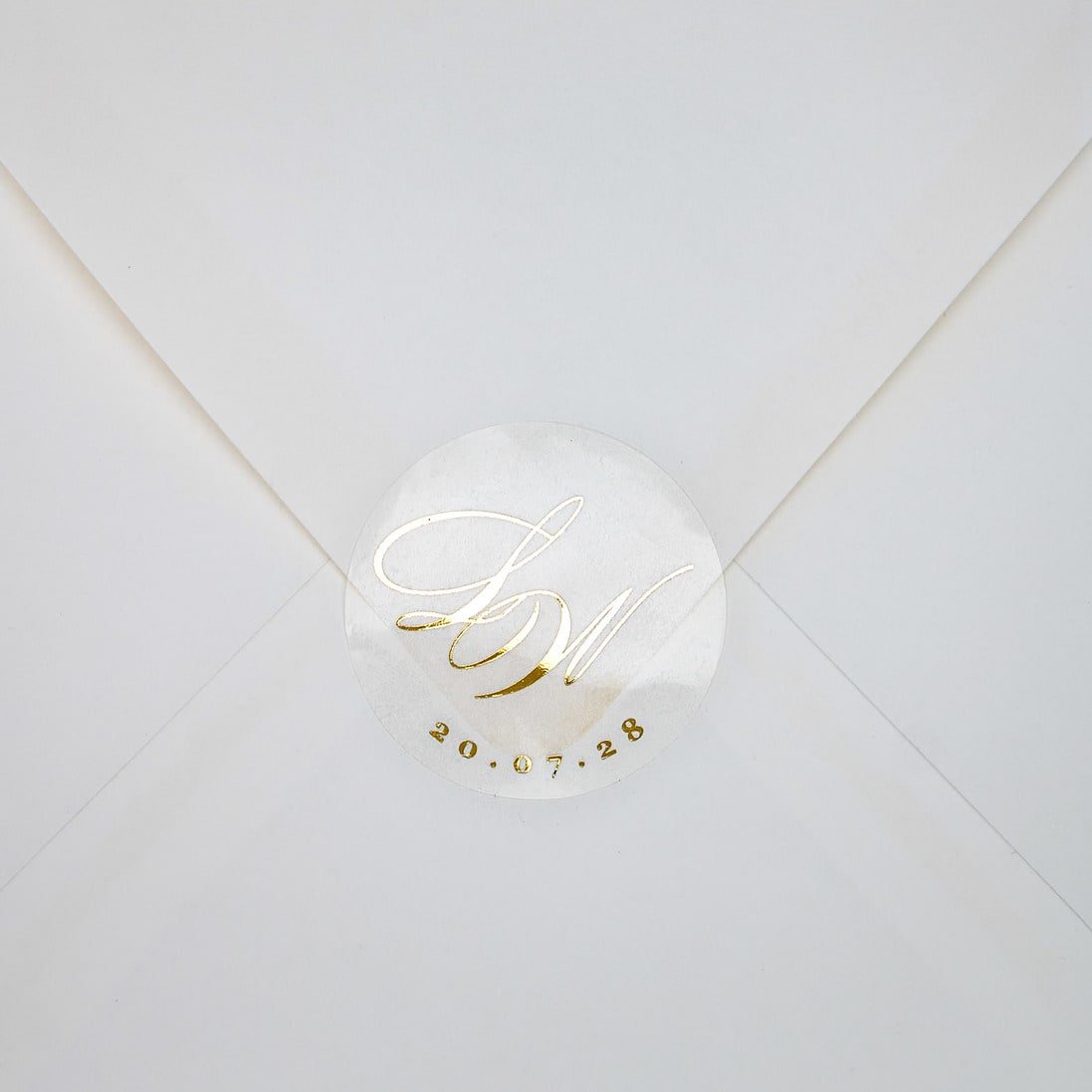 "Glamour - Sticker" - Faire-part de mariage chic, élégant et romantique avec dorure or - Wedding stationery - Création Luxe Carterie Studio