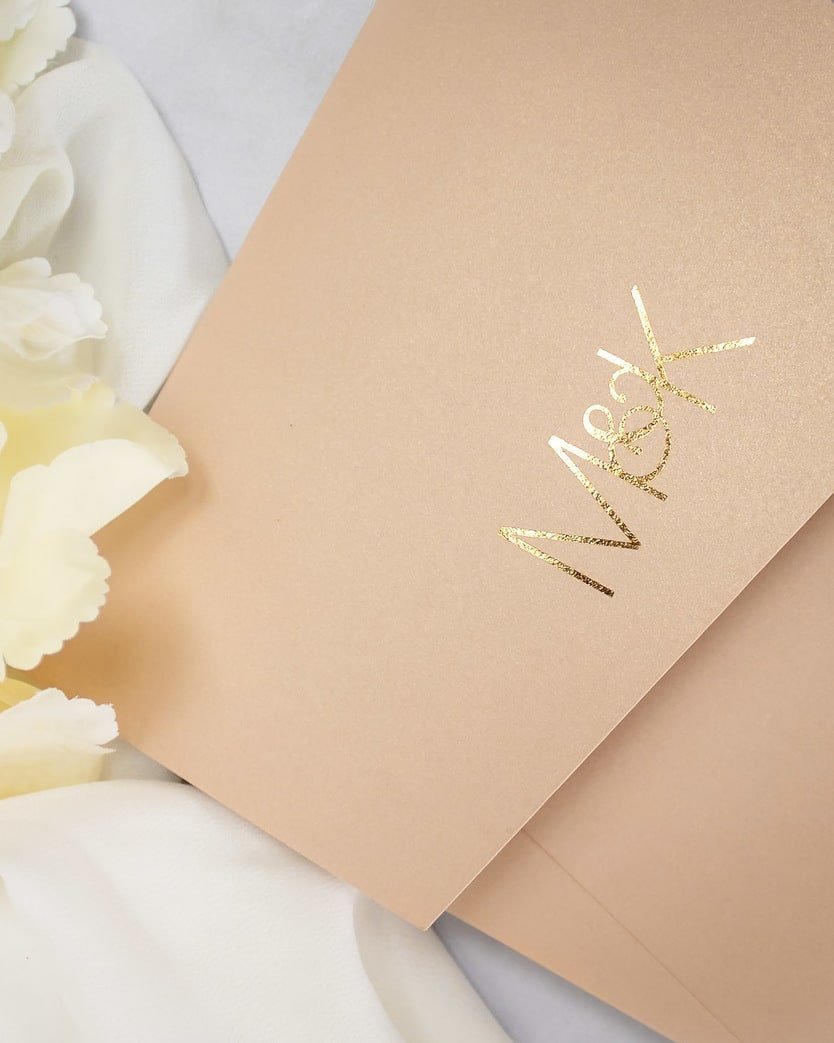 "Glitter" - Faire-part de mariage chic, élégant et romantique avec dorure or - Wedding stationery - Création Luxe Carterie Studio