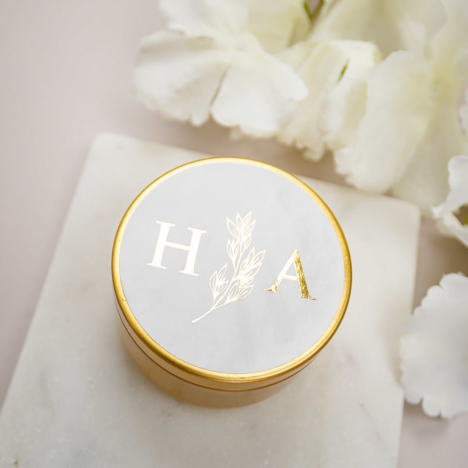 "Gréta - Sticker" - Faire-part de mariage chic, élégant et romantique avec dorure or - Wedding stationery - Création Luxe Carterie Studio