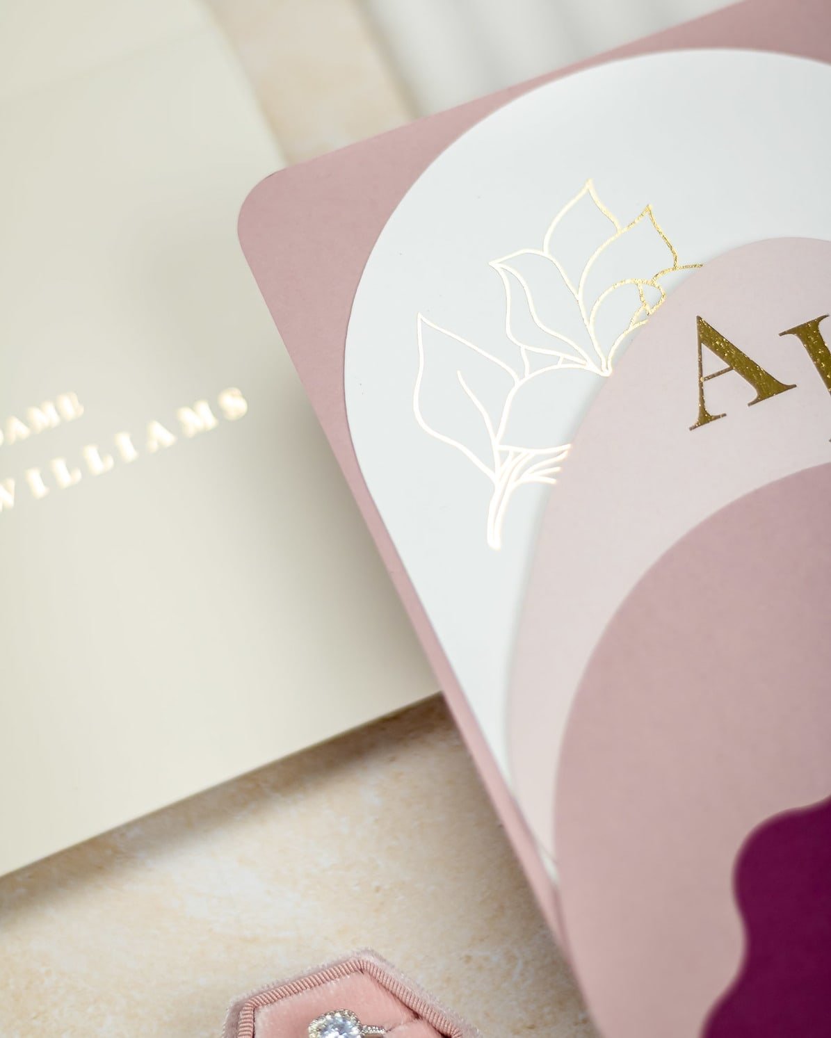 "Honey" - Faire-part de mariage moderne, chic et élégant avec dorure or – Wedding stationery - Création Luxe Carterie Studio