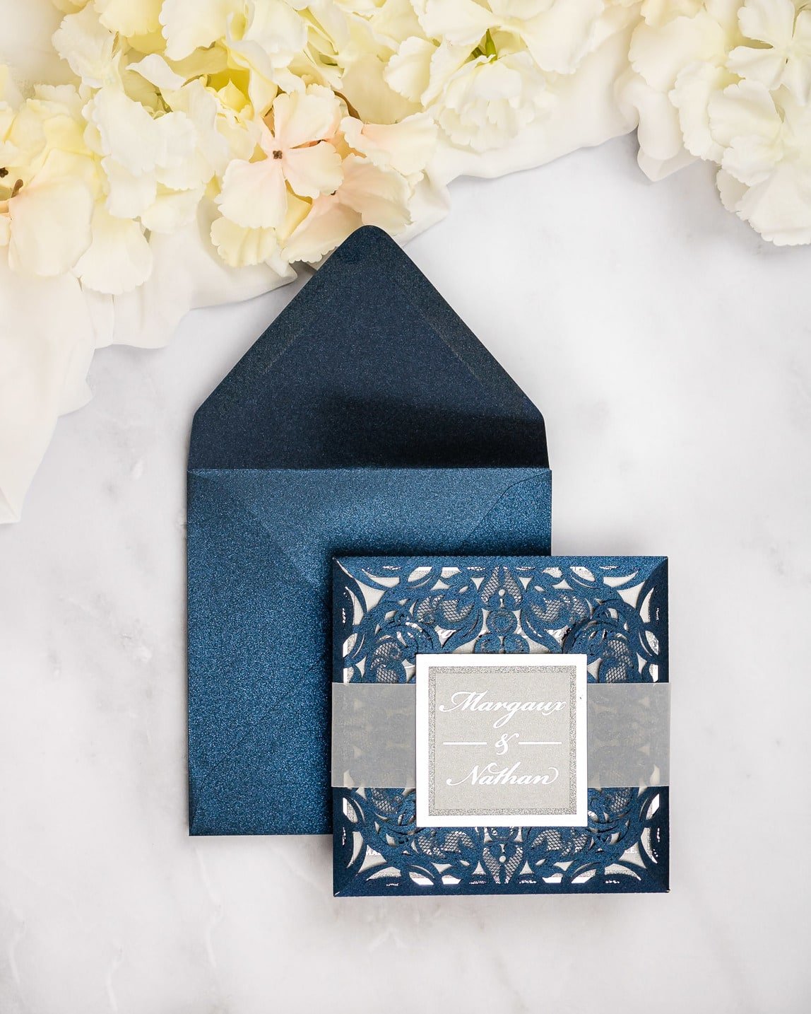 "Infinity" - Faire-part de mariage laser cut élégant et romantique avec dorure or - Wedding stationery - Création Luxe Carterie Studio