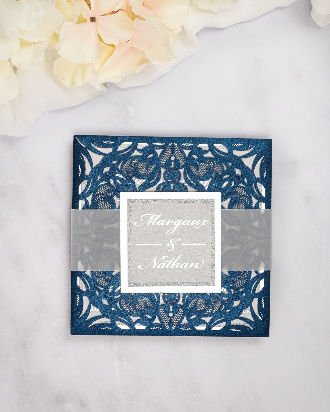 "Infinity" - Faire-part de mariage laser cut élégant et romantique avec dorure or - Wedding stationery - Création Luxe Carterie Studio