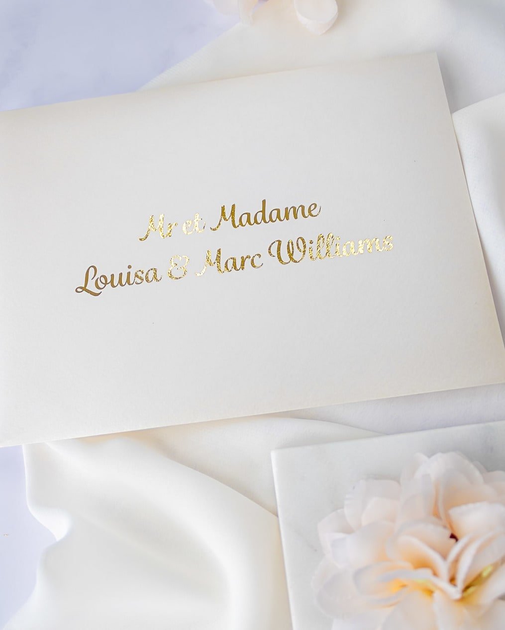"Jade" - Faire-part de mariage laser cut élégant et romantique avec dorure or - Wedding stationery - Création Luxe Carterie Studio