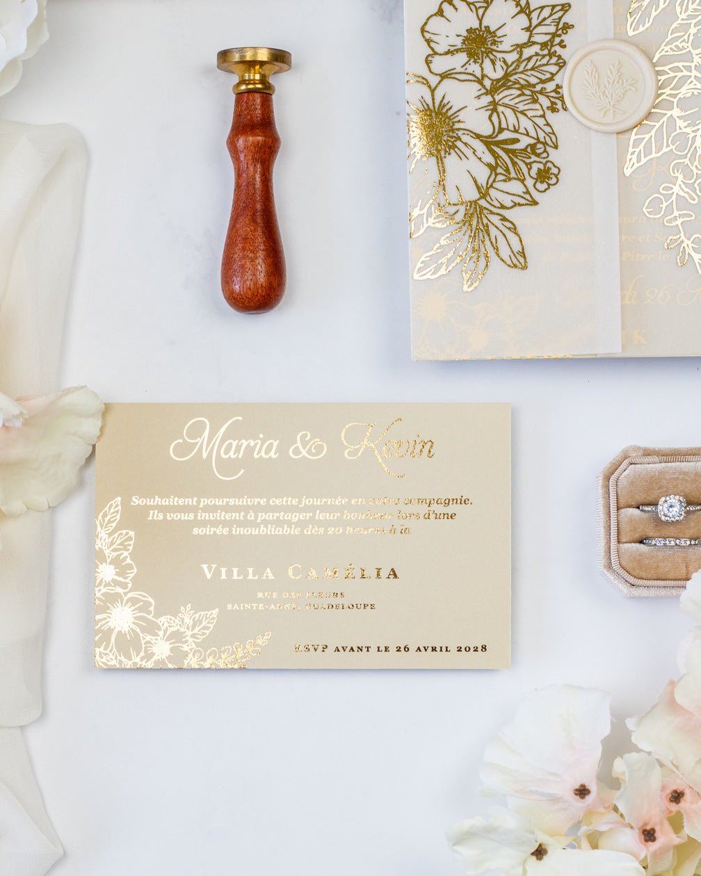Jasmin - Echantillon - Faire - part - Luxe Carterie Studio