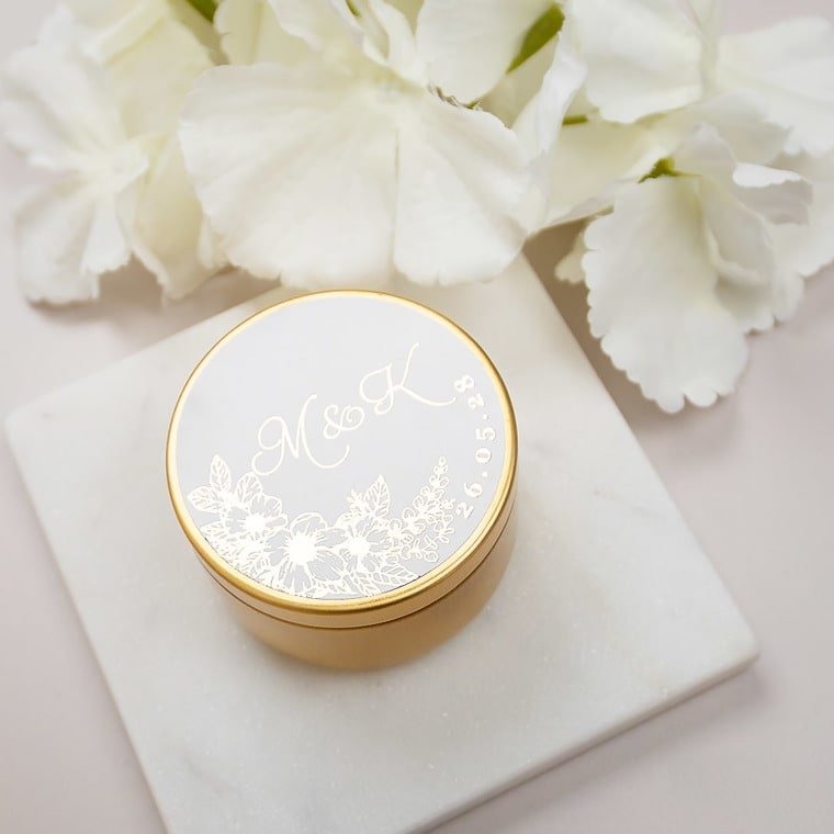 "Jasmin - Sticker" - Faire-part de mariage chic, élégant et romantique avec dorure or - Wedding stationery - Création Luxe Carterie Studio