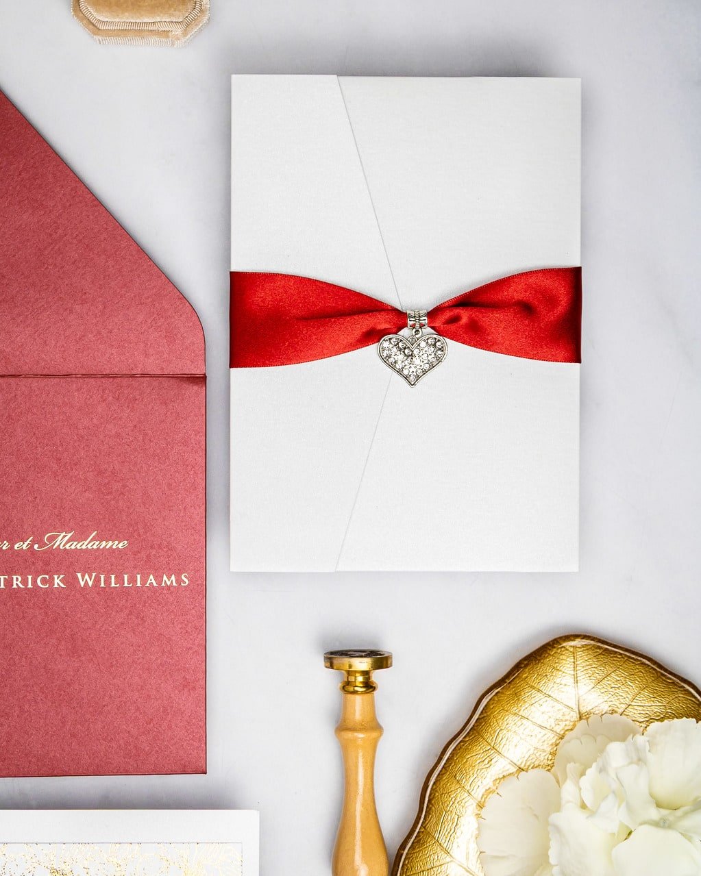 "Joana" - Faire-part de mariage chic, élégant et romantique avec dorure or - Wedding stationery - Création Luxe Carterie Studio