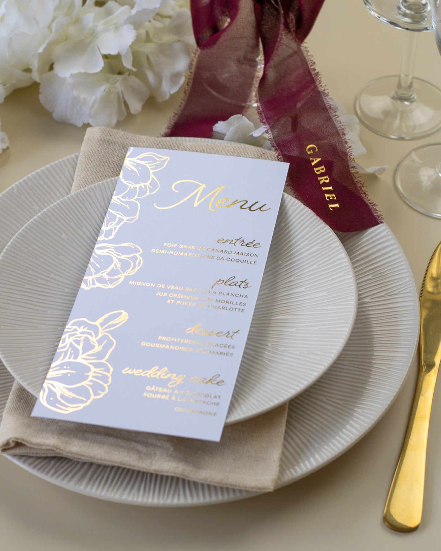 Jonquille - Menu - Menu - Luxe Carterie Studio