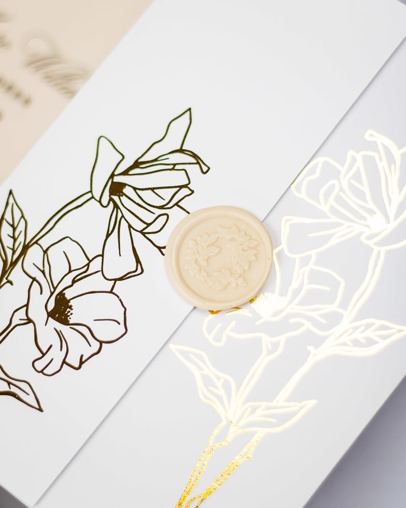 "Kali" - Faire-part de mariage chic, élégant et romantique avec dorure or - Wedding stationery - Création Luxe Carterie Studio