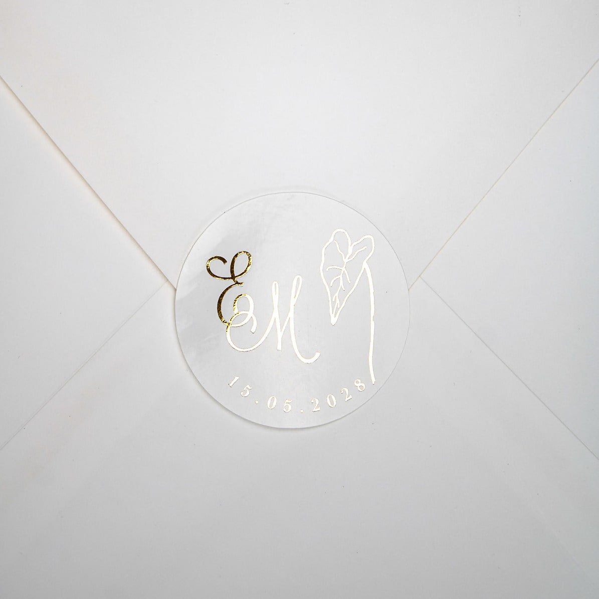 "Kaya - Sticker" - Faire-part de mariage chic, élégant et romantique avec dorure or - Wedding stationery - Création Luxe Carterie Studio