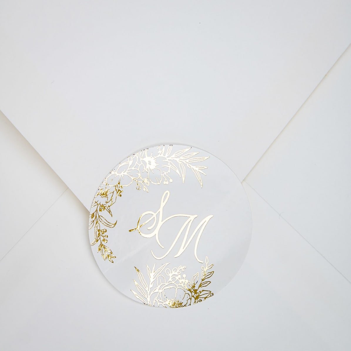 "Kénia - Sticker" - Faire-part de mariage chic, élégant et romantique avec dorure or - Wedding stationery - Création Luxe Carterie Studio
