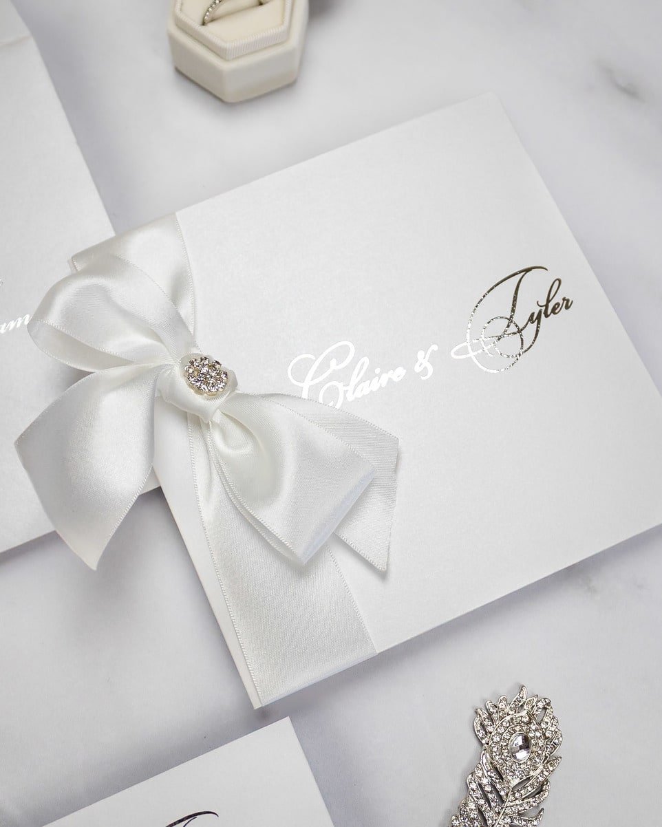 "Lacy" - Faire-part de mariage chic, élégant et romantique avec dorure or - Wedding stationery - Création Luxe Carterie Studio