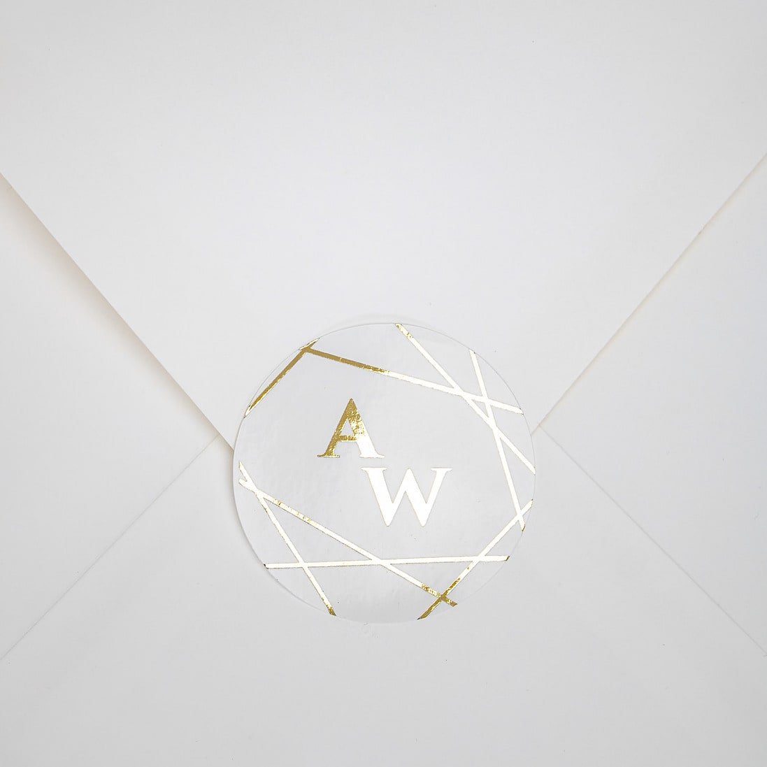 "Leslie - Sticker" - Faire-part de mariage chic, élégant et romantique avec dorure or - Wedding stationery - Création Luxe Carterie Studio