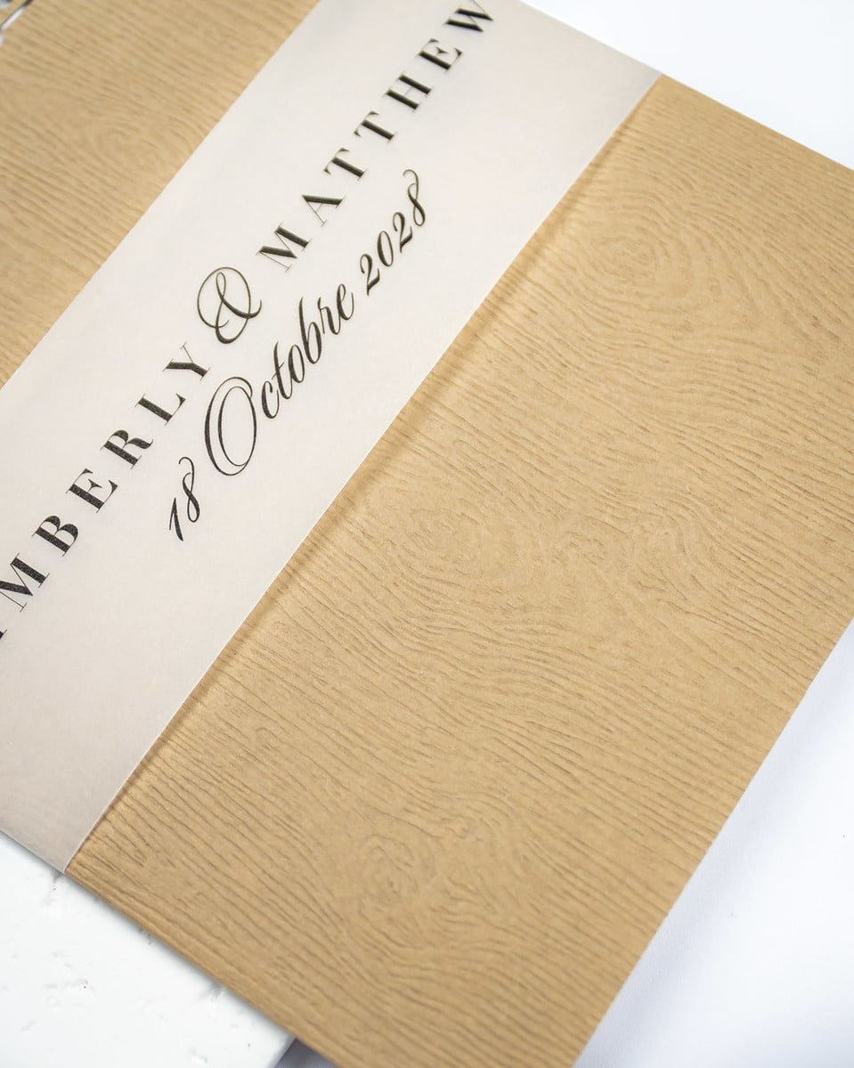 "Light" - Faire-part de mariage champêtre, élégant et romantique avec dorure or – Wedding stationery - Création Luxe Carterie Studio