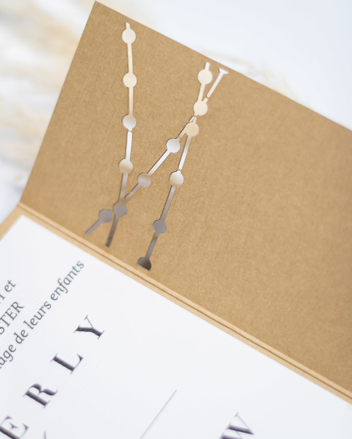 "Light" - Faire-part de mariage champêtre, élégant et romantique avec dorure or – Wedding stationery - Création Luxe Carterie Studio