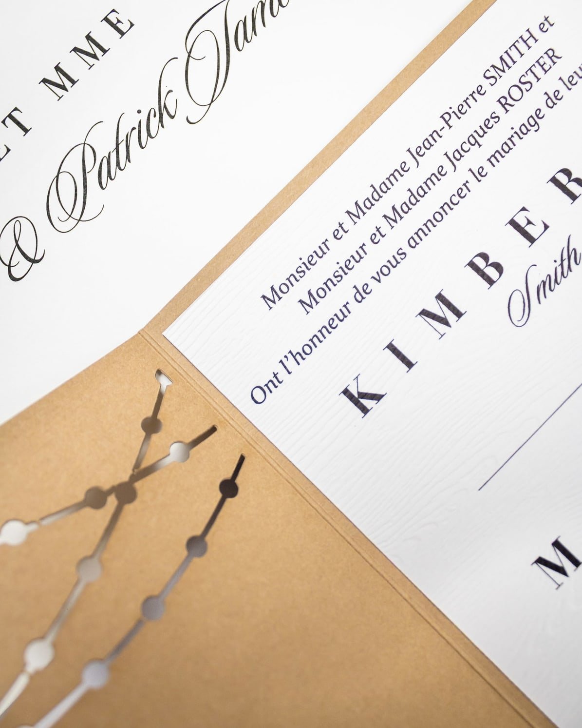 "Light" - Faire-part de mariage champêtre, élégant et romantique avec dorure or – Wedding stationery - Création Luxe Carterie Studio