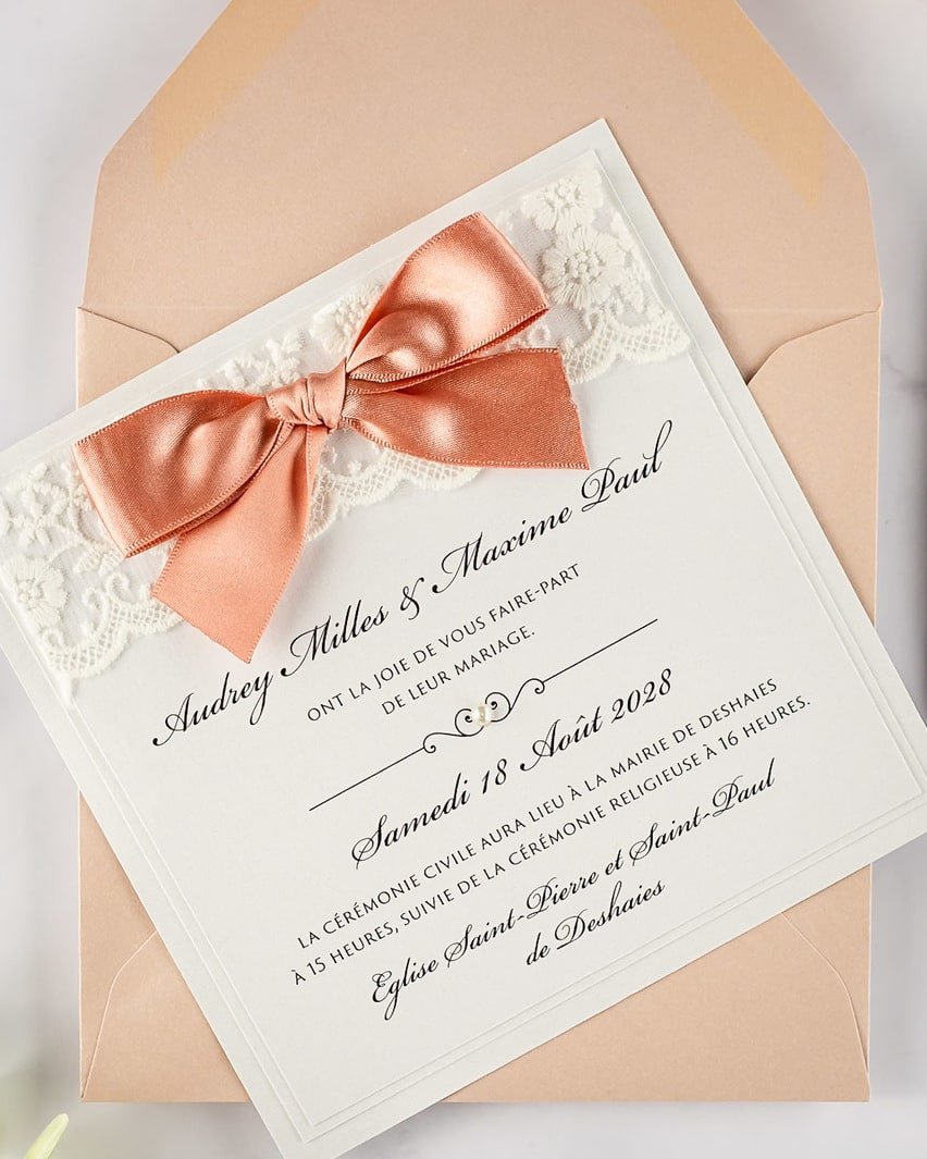 "Lilac" - Faire-part de mariage chic, élégant et romantique avec dorure or - Wedding stationery - Création Luxe Carterie Studio
