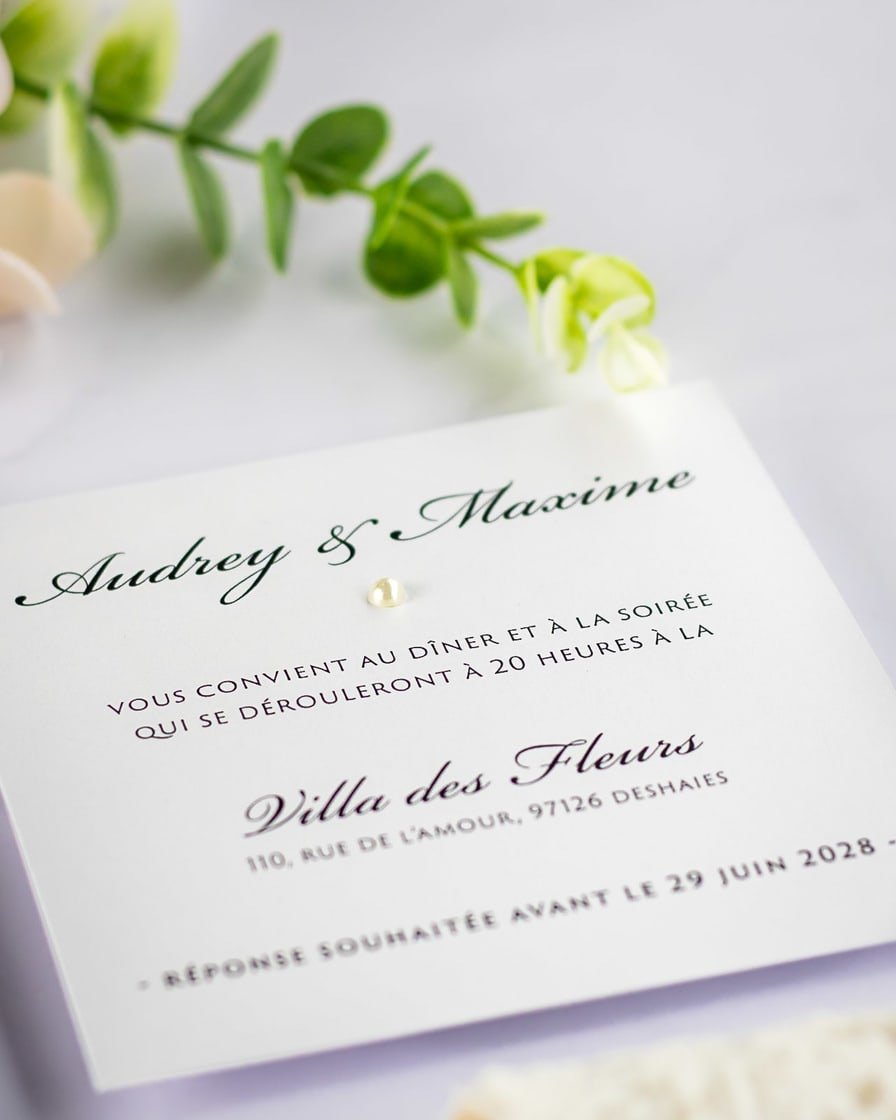 "Lilac" - Faire-part de mariage chic, élégant et romantique avec dorure or - Wedding stationery - Création Luxe Carterie Studio