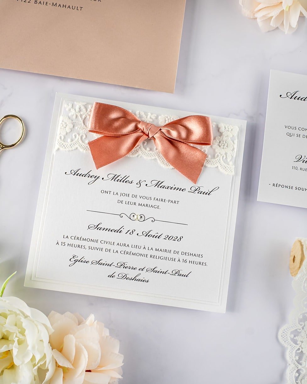 "Lilac" - Faire-part de mariage chic, élégant et romantique avec dorure or - Wedding stationery - Création Luxe Carterie Studio