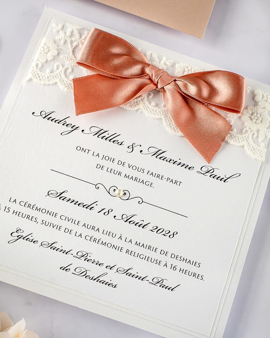 "Lilac" - Faire-part de mariage chic, élégant et romantique avec dorure or - Wedding stationery - Création Luxe Carterie Studio