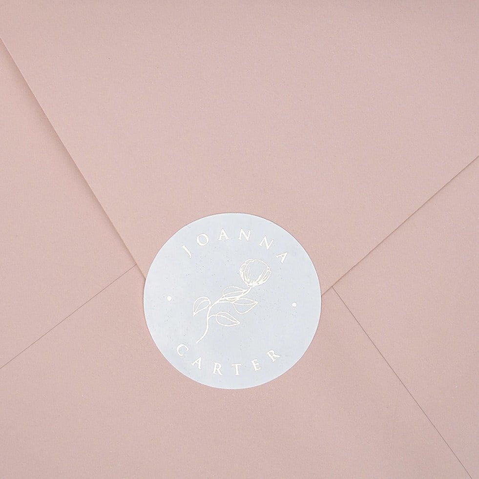 "Lucile - Sticker" - Faire-part de mariage chic, élégant et romantique avec dorure or - Wedding stationery - Création Luxe Carterie Studio