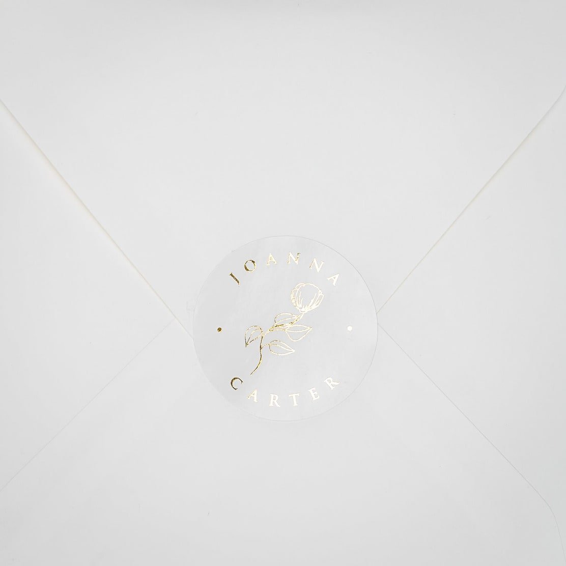 "Lucile - Sticker" - Faire-part de mariage chic, élégant et romantique avec dorure or - Wedding stationery - Création Luxe Carterie Studio