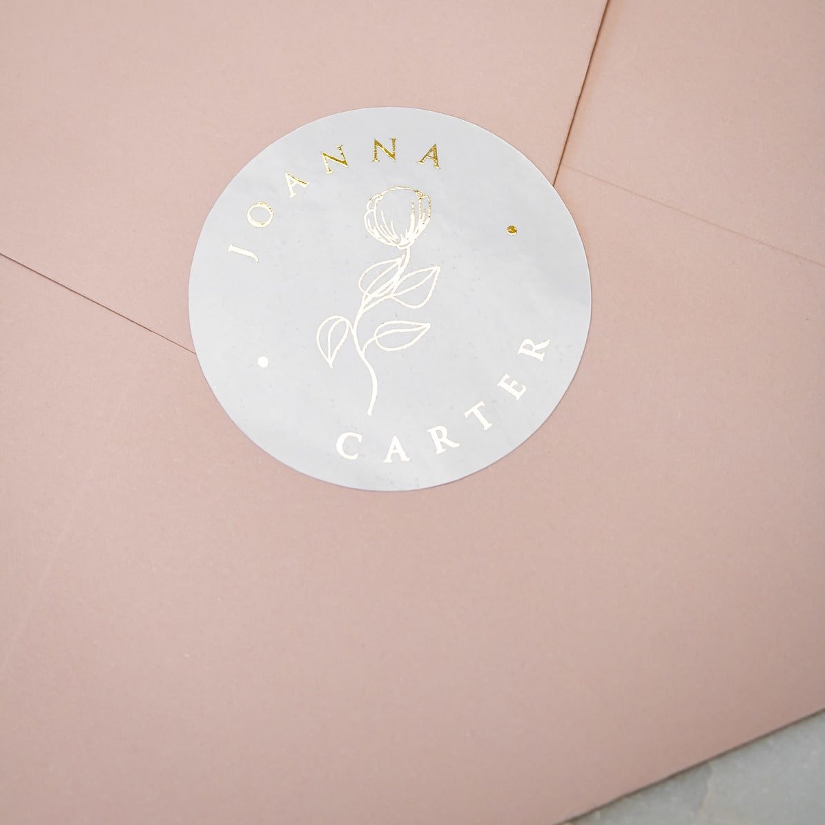 "Lucile - Sticker" - Faire-part de mariage chic, élégant et romantique avec dorure or - Wedding stationery - Création Luxe Carterie Studio