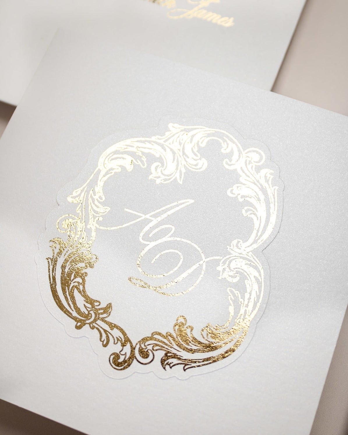 "Luna" - Faire-part de mariage chic, élégant et romantique avec dorure or - Wedding stationery - Création Luxe Carterie Studio