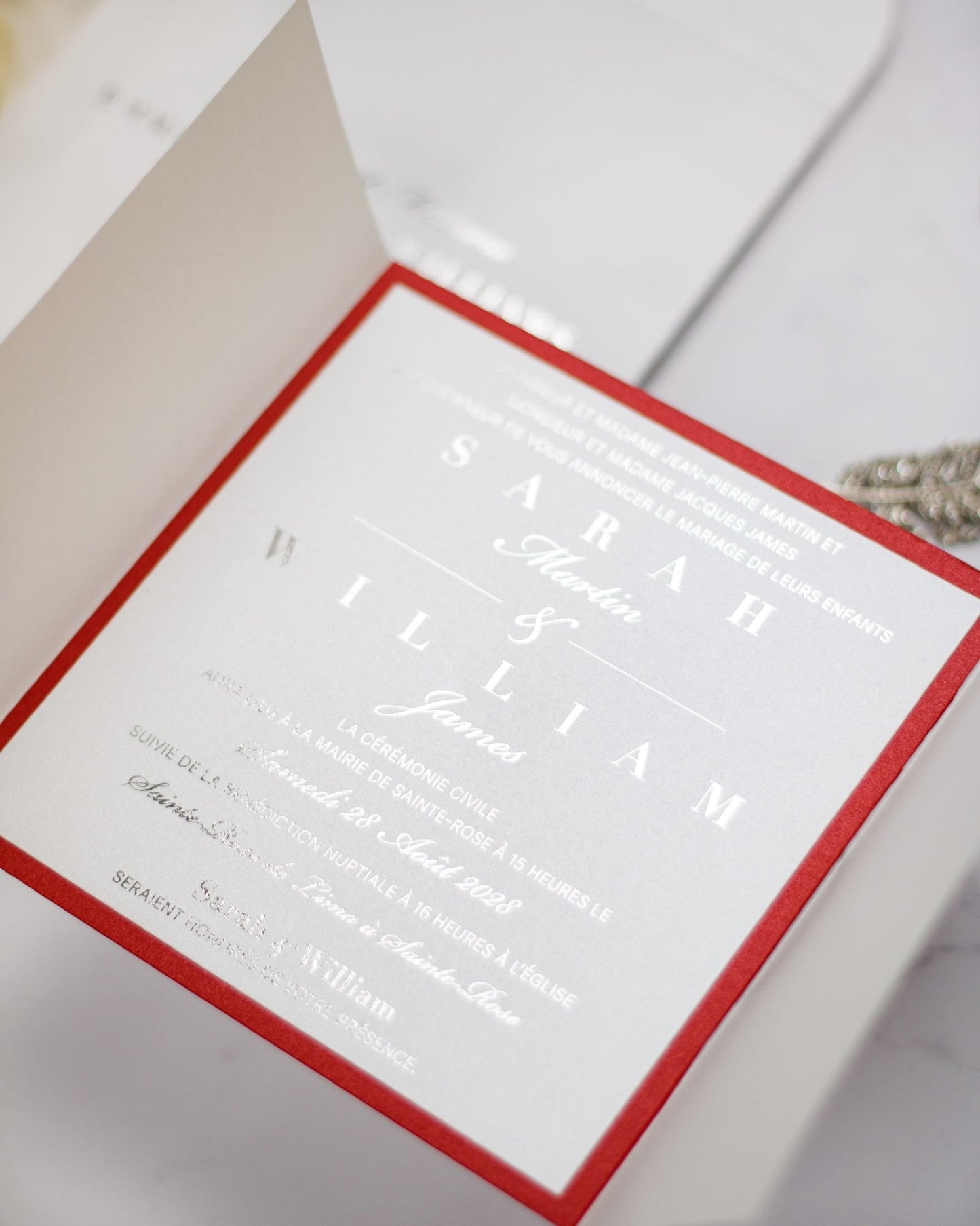 "Maeva" - Faire-part de mariage chic, élégant et romantique avec dorure or - Wedding stationery - Création Luxe Carterie Studio