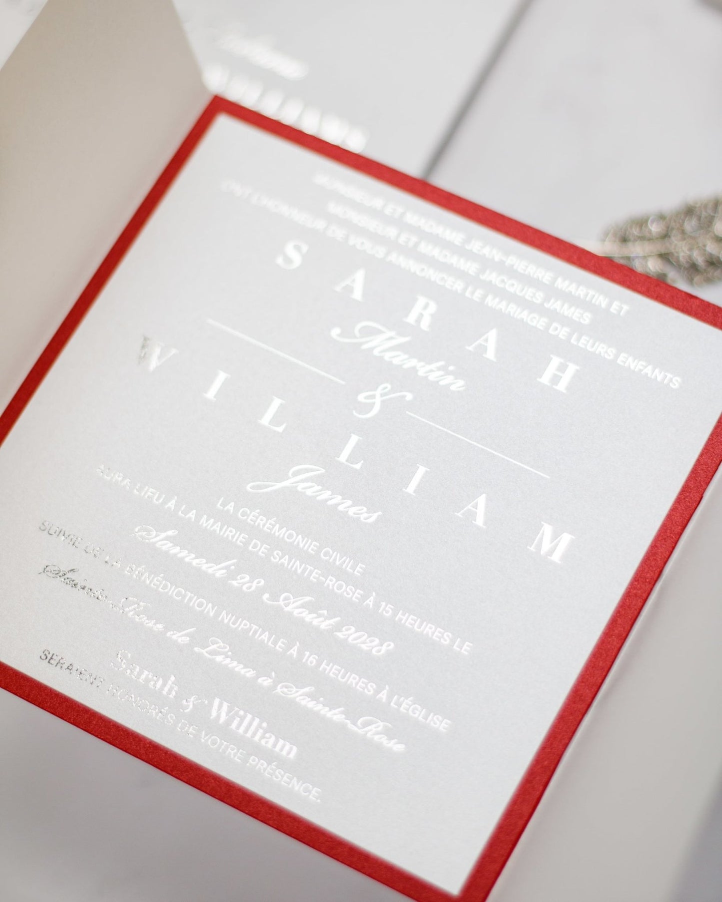 "Maeva" - Faire-part de mariage chic, élégant et romantique avec dorure or - Wedding stationery - Création Luxe Carterie Studio