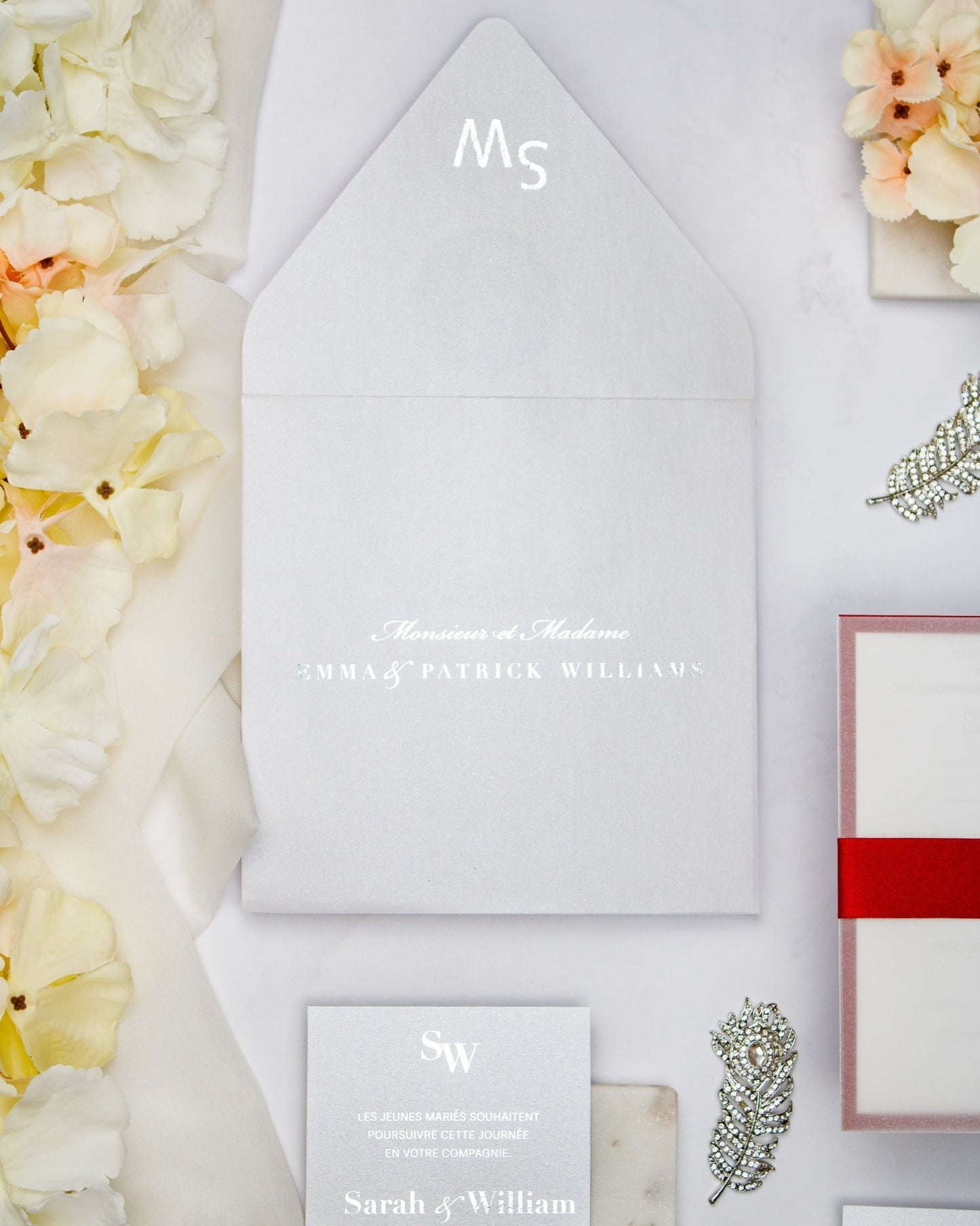 "Maeva" - Faire-part de mariage chic, élégant et romantique avec dorure or - Wedding stationery - Création Luxe Carterie Studio