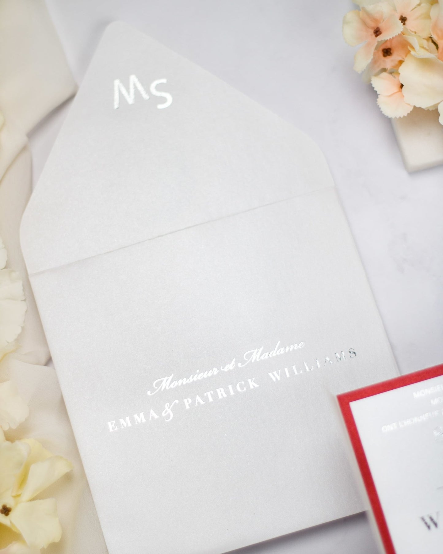 "Maeva" - Faire-part de mariage chic, élégant et romantique avec dorure or - Wedding stationery - Création Luxe Carterie Studio