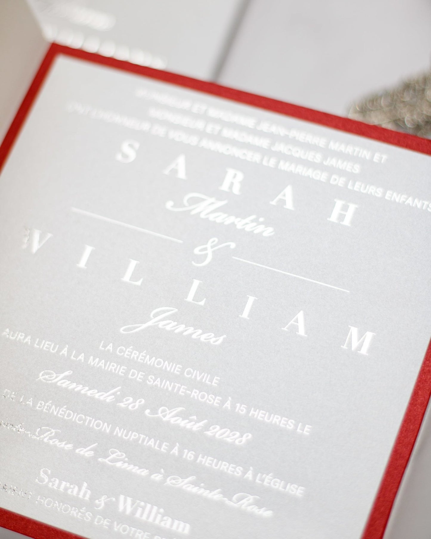 "Maeva" - Faire-part de mariage chic, élégant et romantique avec dorure or - Wedding stationery - Création Luxe Carterie Studio