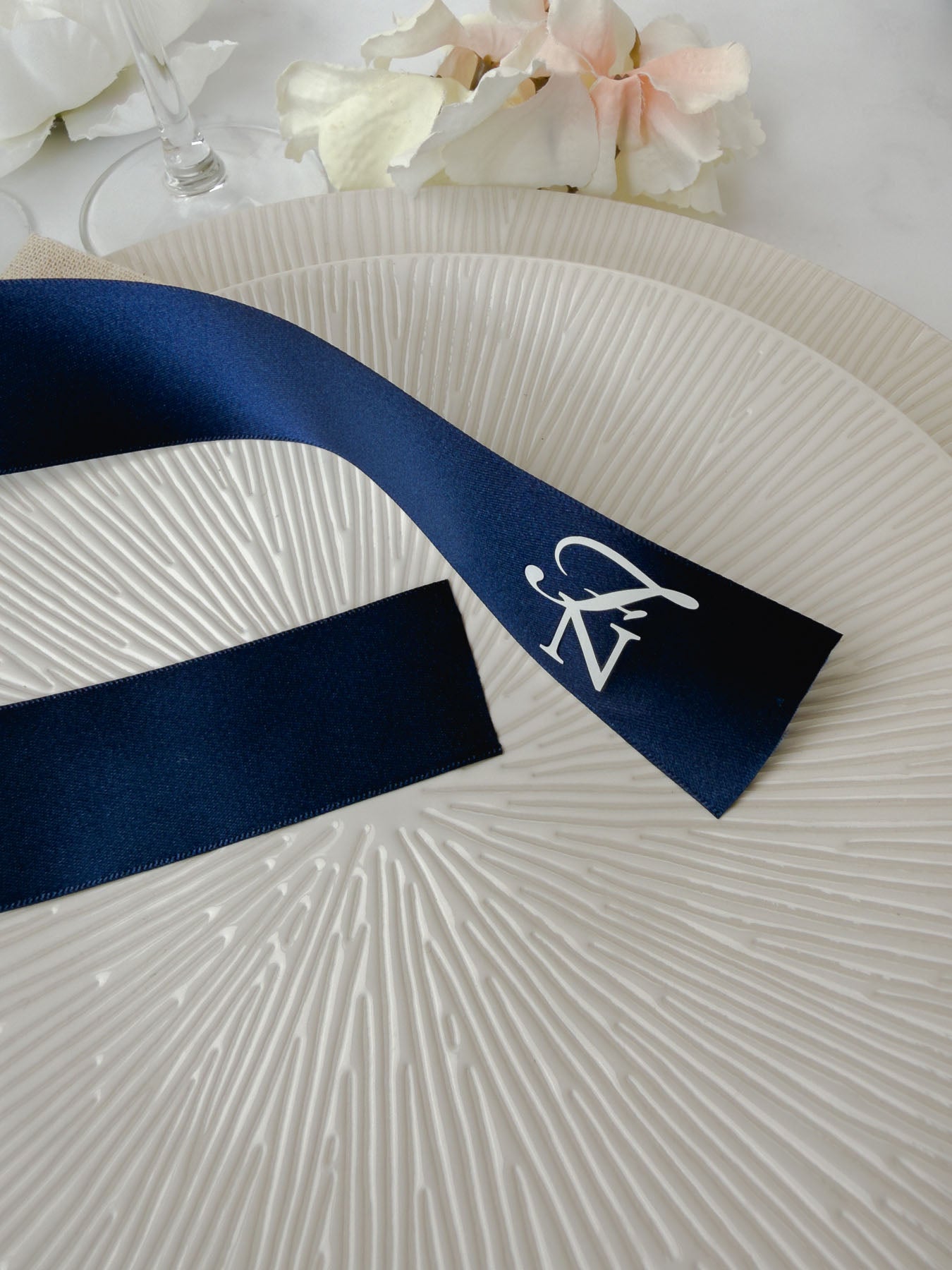 Lucia - Ruban satin Marque-place