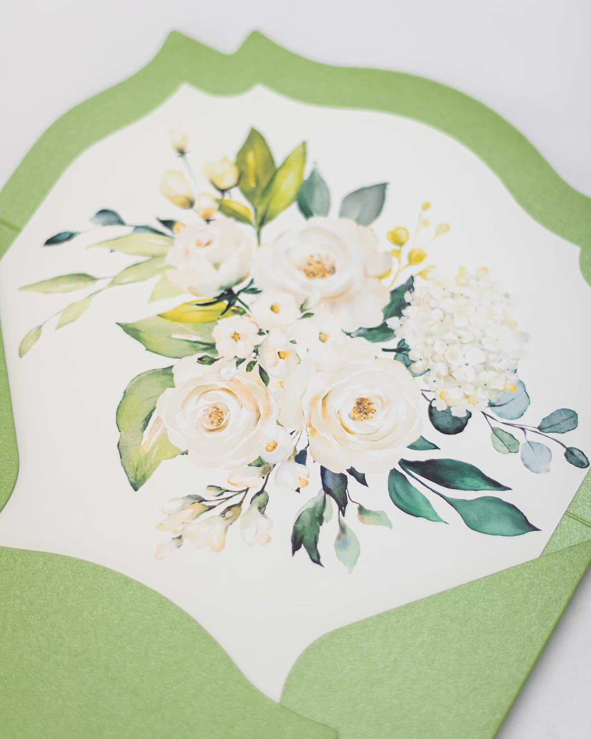 "Maud" - Faire-part de mariage fleuris élégant et romantique avec dorure or et wax seal – Wedding stationery - Création Luxe Carterie Studio