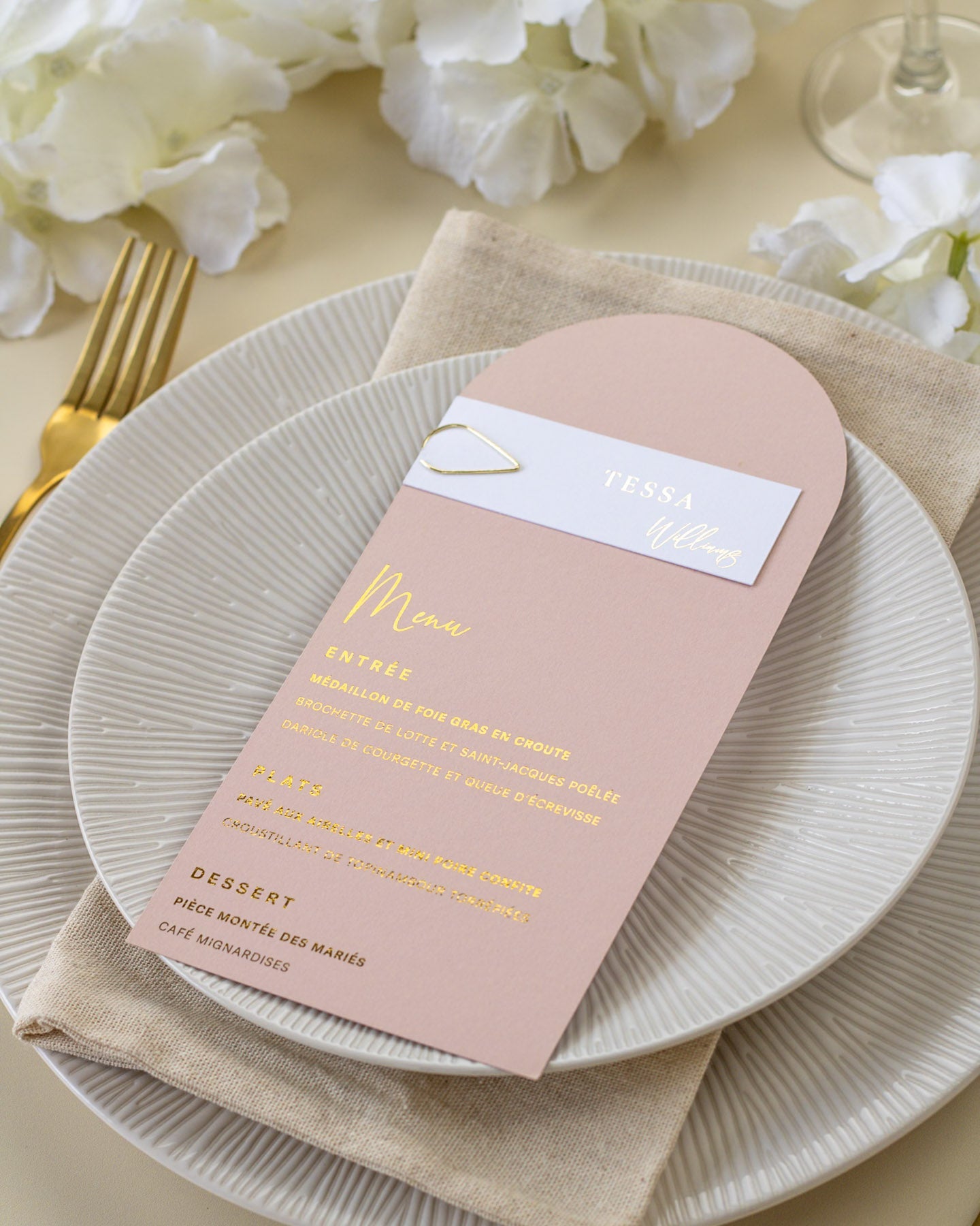 Mina - menu & marque - place - Menu - Luxe Carterie Studio