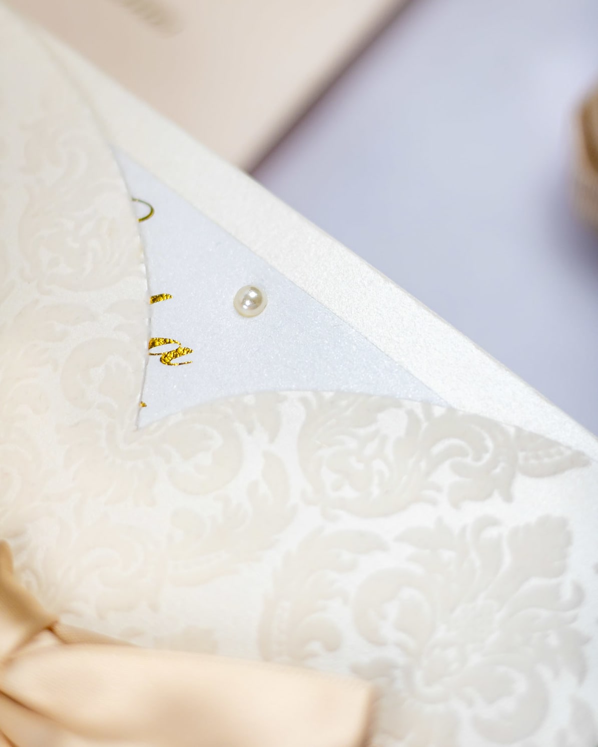 "Olive" - Faire-part de mariage chic, élégant et romantique avec dorure or - Wedding stationery - Création Luxe Carterie Studio