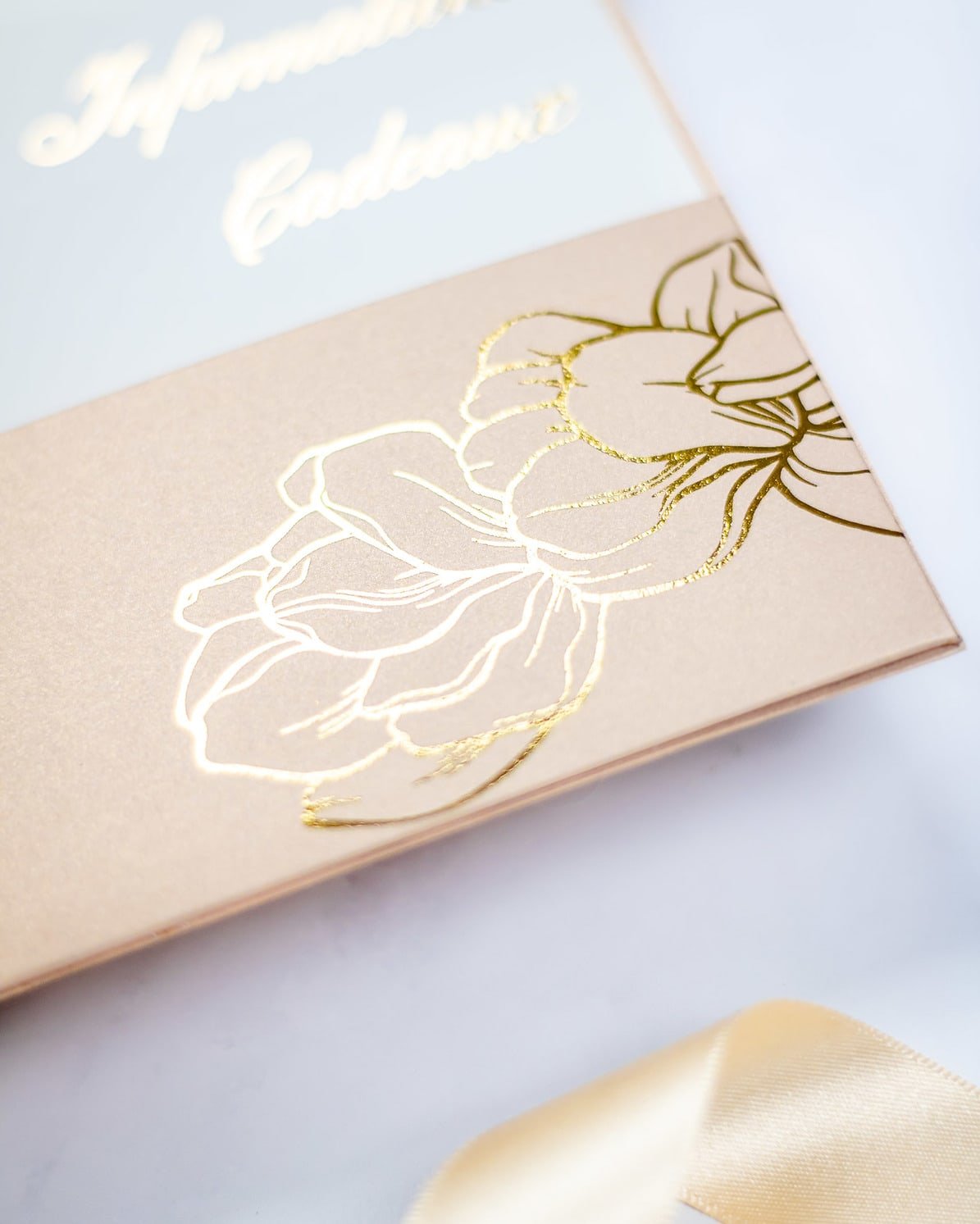 "Oriane" - Faire-part de mariage chic, élégant et romantique avec dorure or - Wedding stationery - Création Luxe Carterie Studio