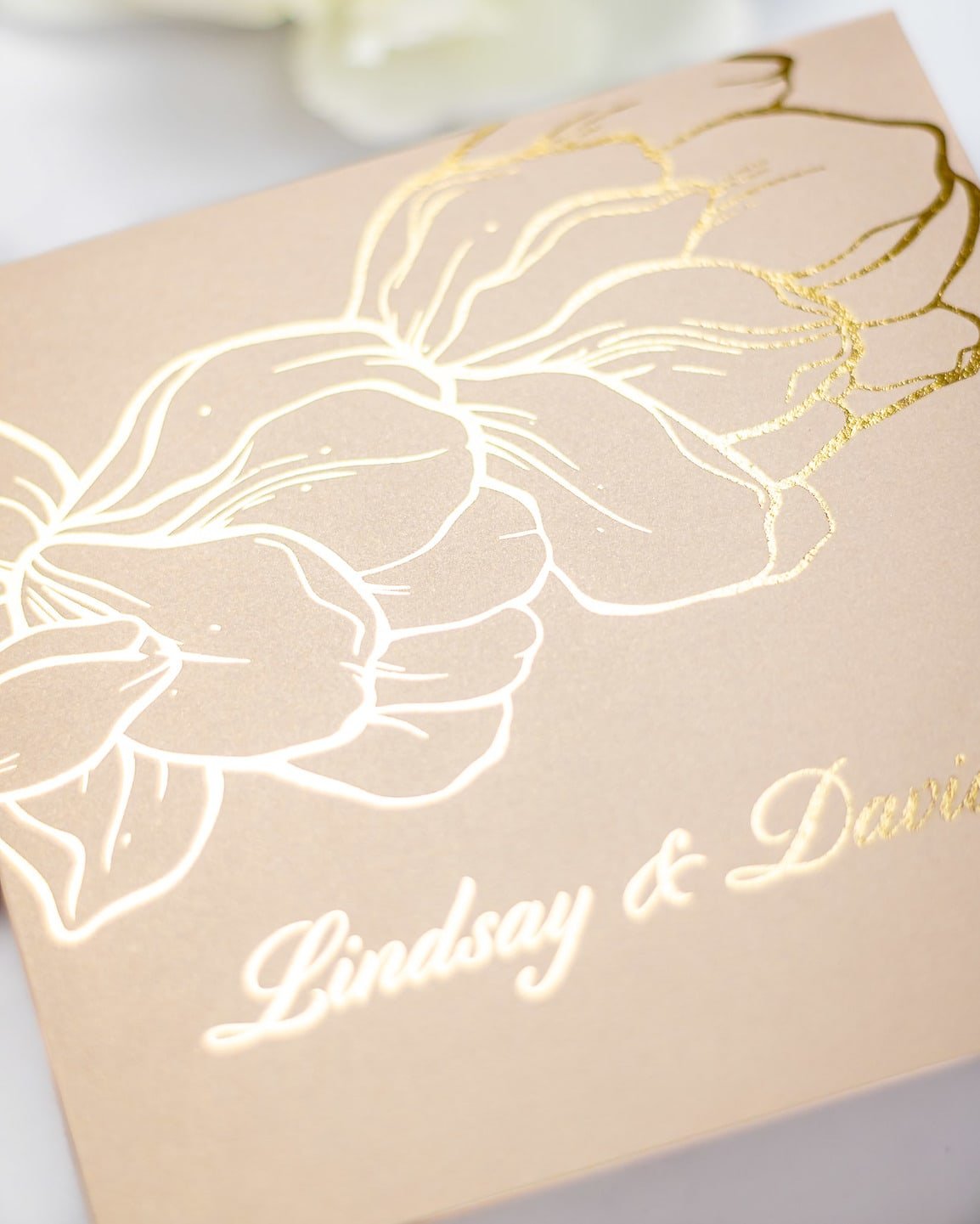 "Oriane" - Faire-part de mariage chic, élégant et romantique avec dorure or - Wedding stationery - Création Luxe Carterie Studio