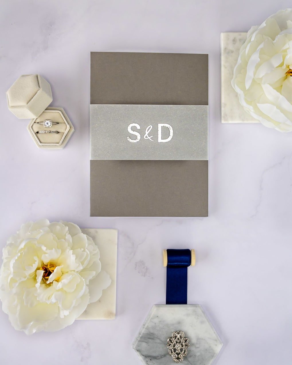 "Penny" - Faire-part de mariage moderne, chic et élégant avec dorure or – Wedding stationery - Création Luxe Carterie Studio