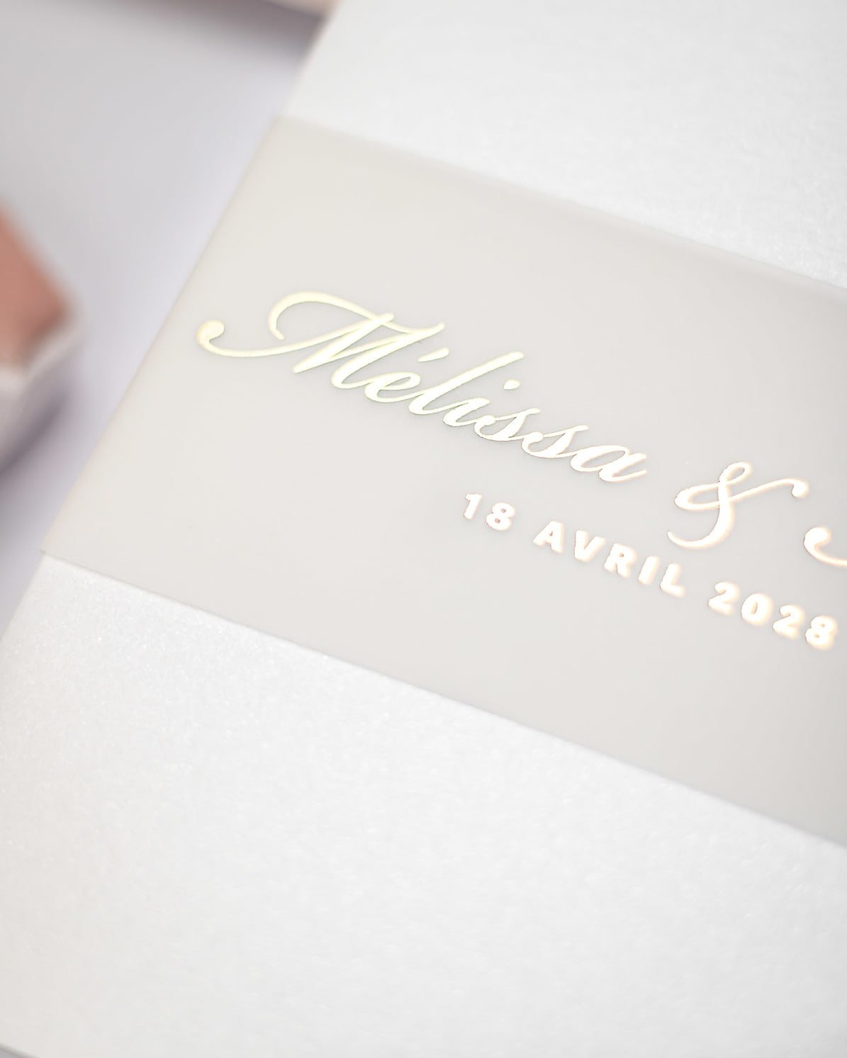 "Peony" - Faire-part de mariage chic, élégant et romantique avec dorure or - Wedding stationery - Création Luxe Carterie Studio