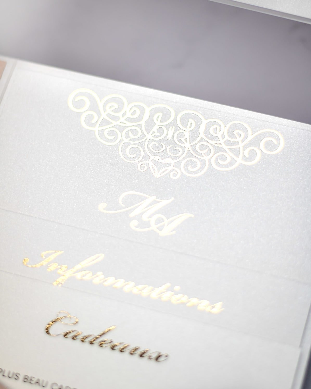 "Peony" - Faire-part de mariage chic, élégant et romantique avec dorure or - Wedding stationery - Création Luxe Carterie Studio