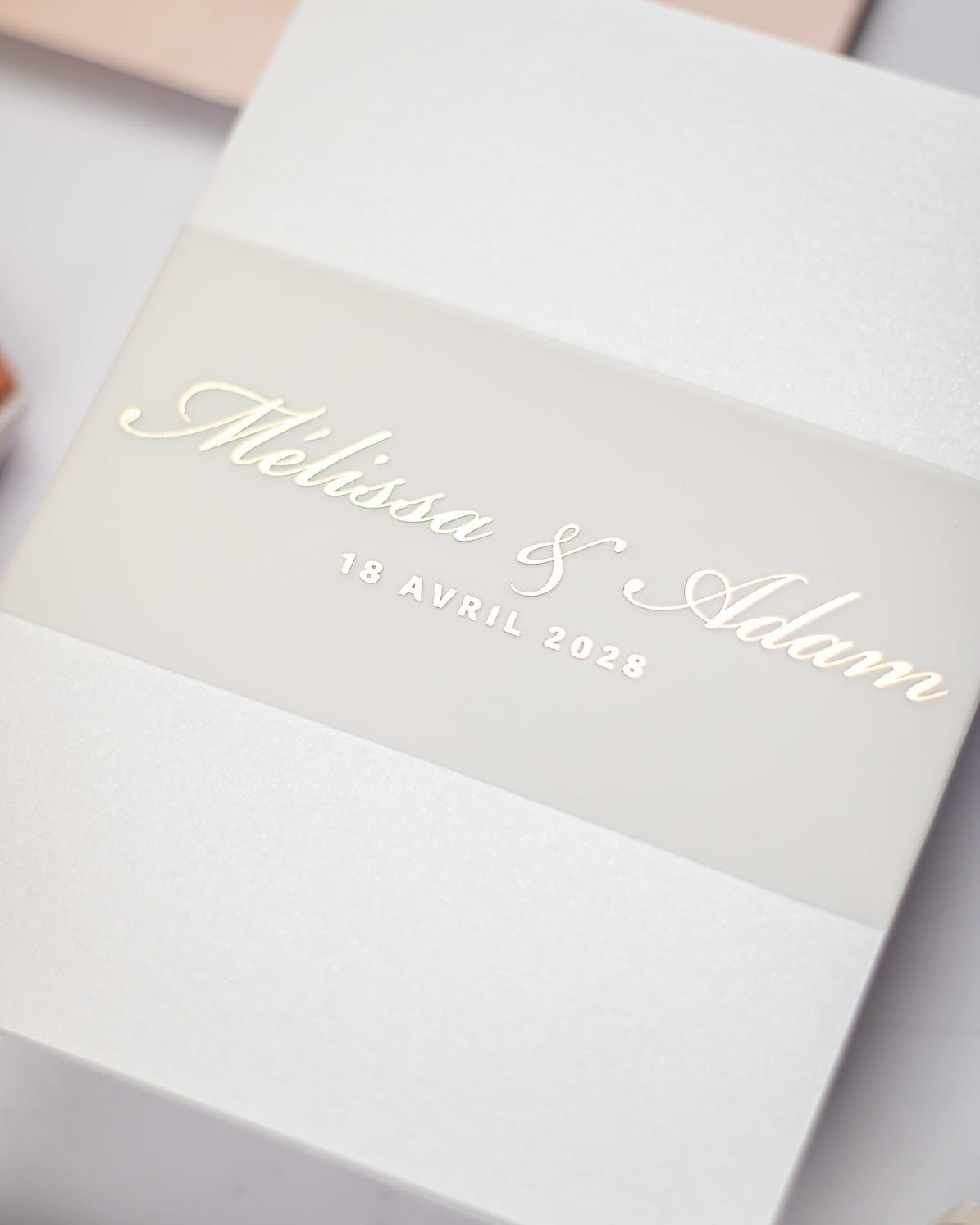"Peony" - Faire-part de mariage chic, élégant et romantique avec dorure or - Wedding stationery - Création Luxe Carterie Studio