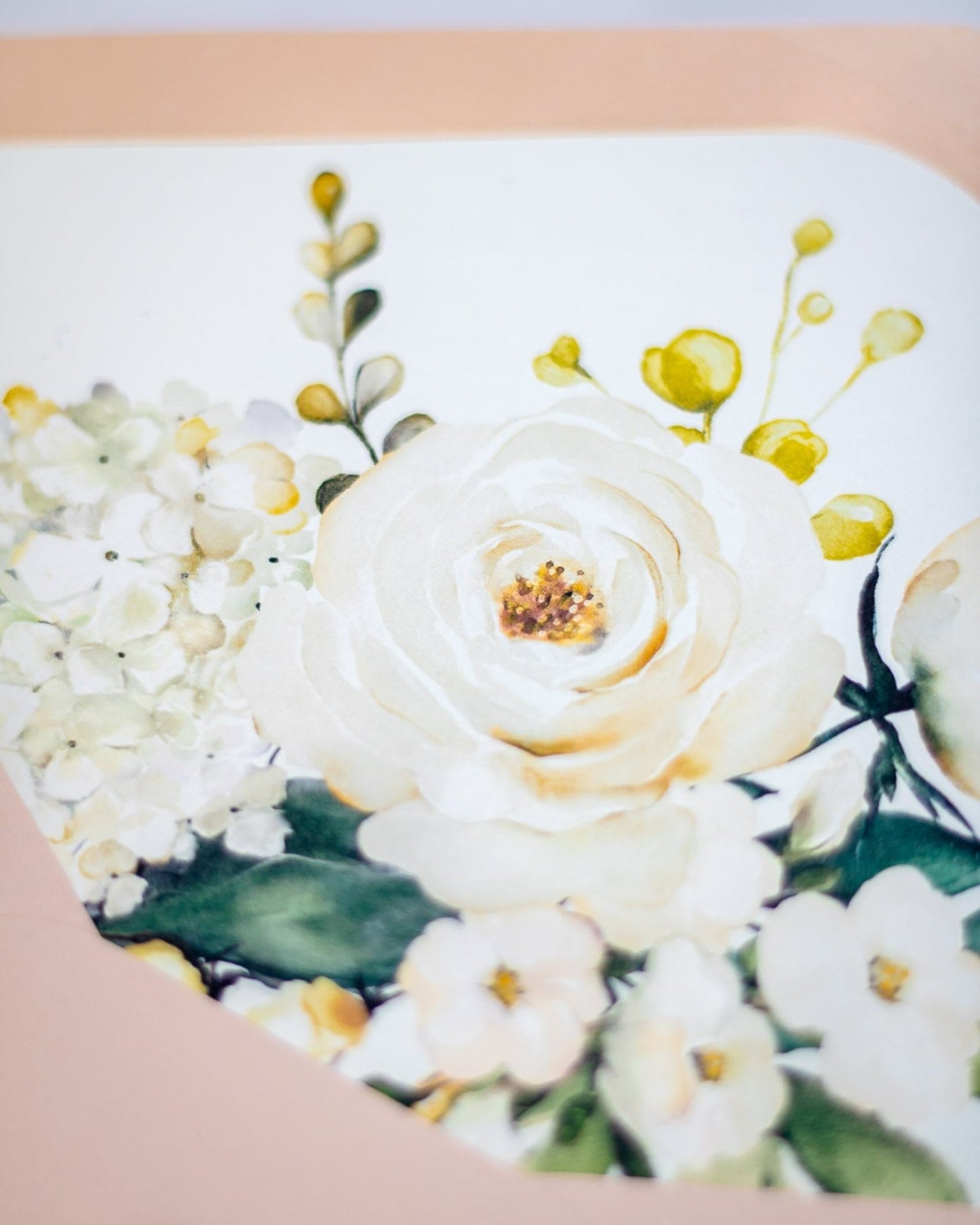 "Polly" - Faire-part de mariage fleuris élégant et romantique avec dorure or - Wedding stationery - Création Luxe Carterie Studio