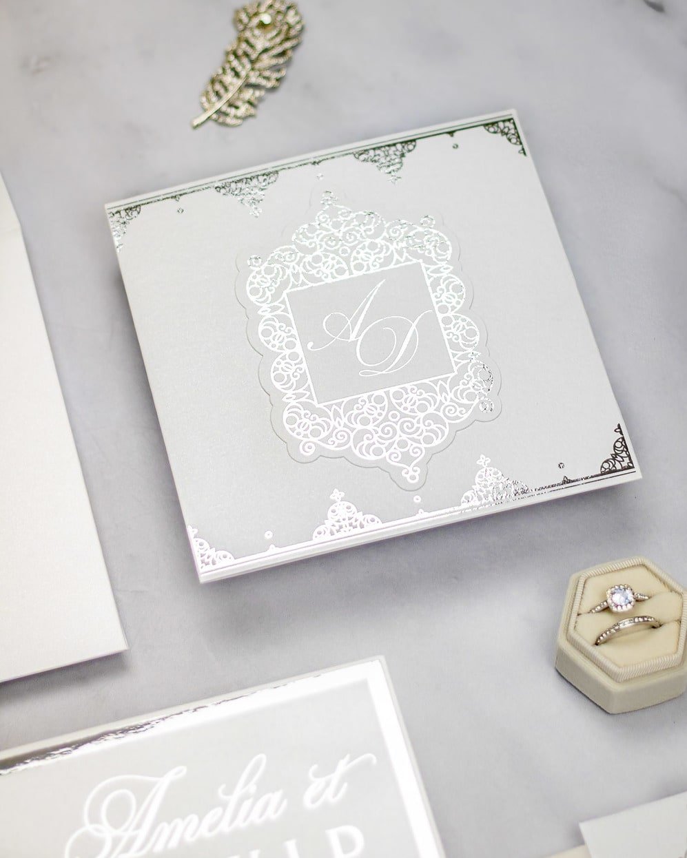 "Poppy" - Faire-part de mariage chic, élégant et romantique avec dorure or - Wedding stationery - Création Luxe Carterie Studio