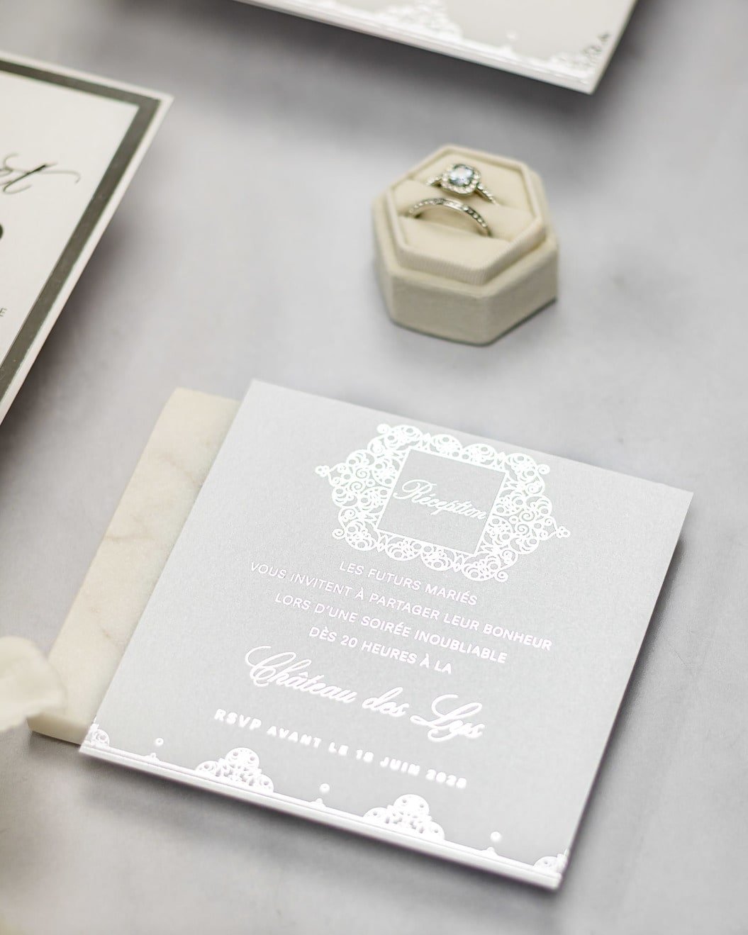 "Poppy" - Faire-part de mariage chic, élégant et romantique avec dorure or - Wedding stationery - Création Luxe Carterie Studio